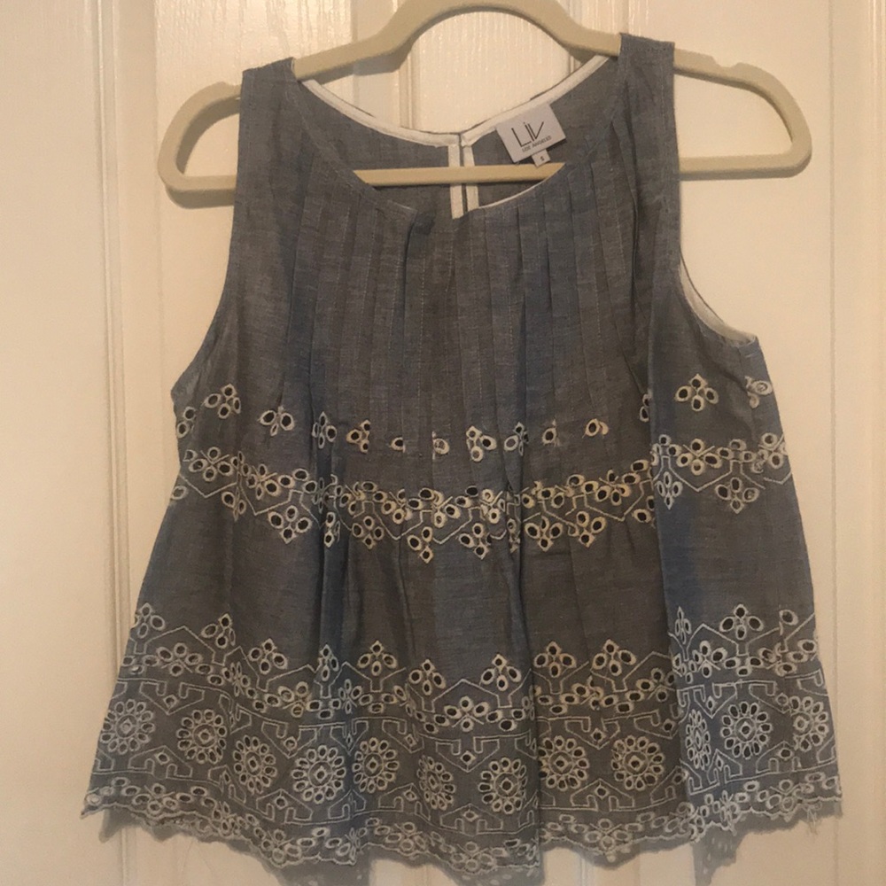 LIV Los Angeles sleeveless swing top